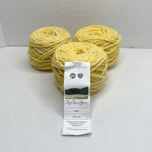 Red Barn Yarn Hand Painted Yellow Wool Mohair 125 yds / 4 oz Bulky Lot of 3
